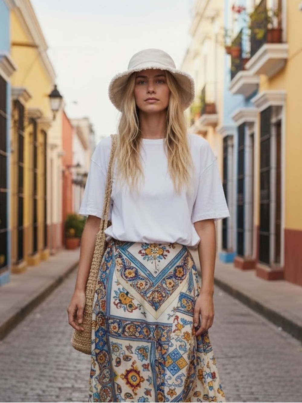 By Anthropologie Frayed Sun Hat in Ivory